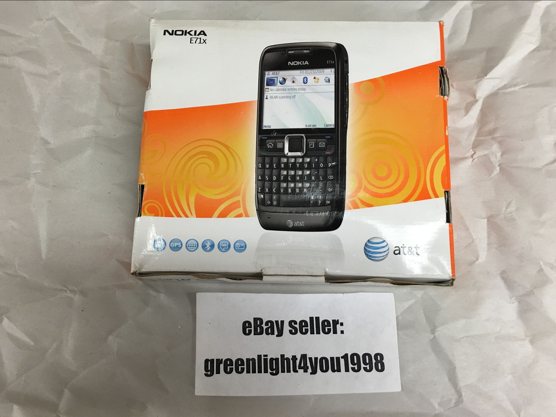 NOKIA E71x AT&T locked GSM Symbian 9.2 OS QWERTY Cell Phone NO SALES TAX - Click Image to Close